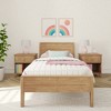 Max & Lily Twin Bed Frame, Solid Wood Classic Platform Bed with Panel Headboard for Kids - 2 of 4