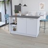 Kitchen Island with Generous Countertop and Two Open Storage Shelves - 3 of 4