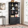LITTLE TREE 71.65" 2 Drawers Black - 4 of 4