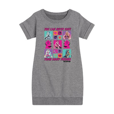 - Mattel - Never Have Tomb Many Friends Graphic Short Sleeve Fleece Dress