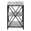 Monarch Specialties Accent Table Side End Nightstand Lamp Living Room Bedroom Metal Laminate Black Contemporary Modern - 3 of 4
