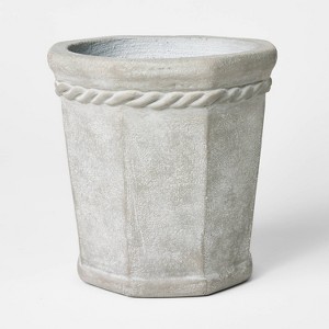 Octagon Concrete Planter Gray - Threshold™ designed with Studio McGee - 1 of 4