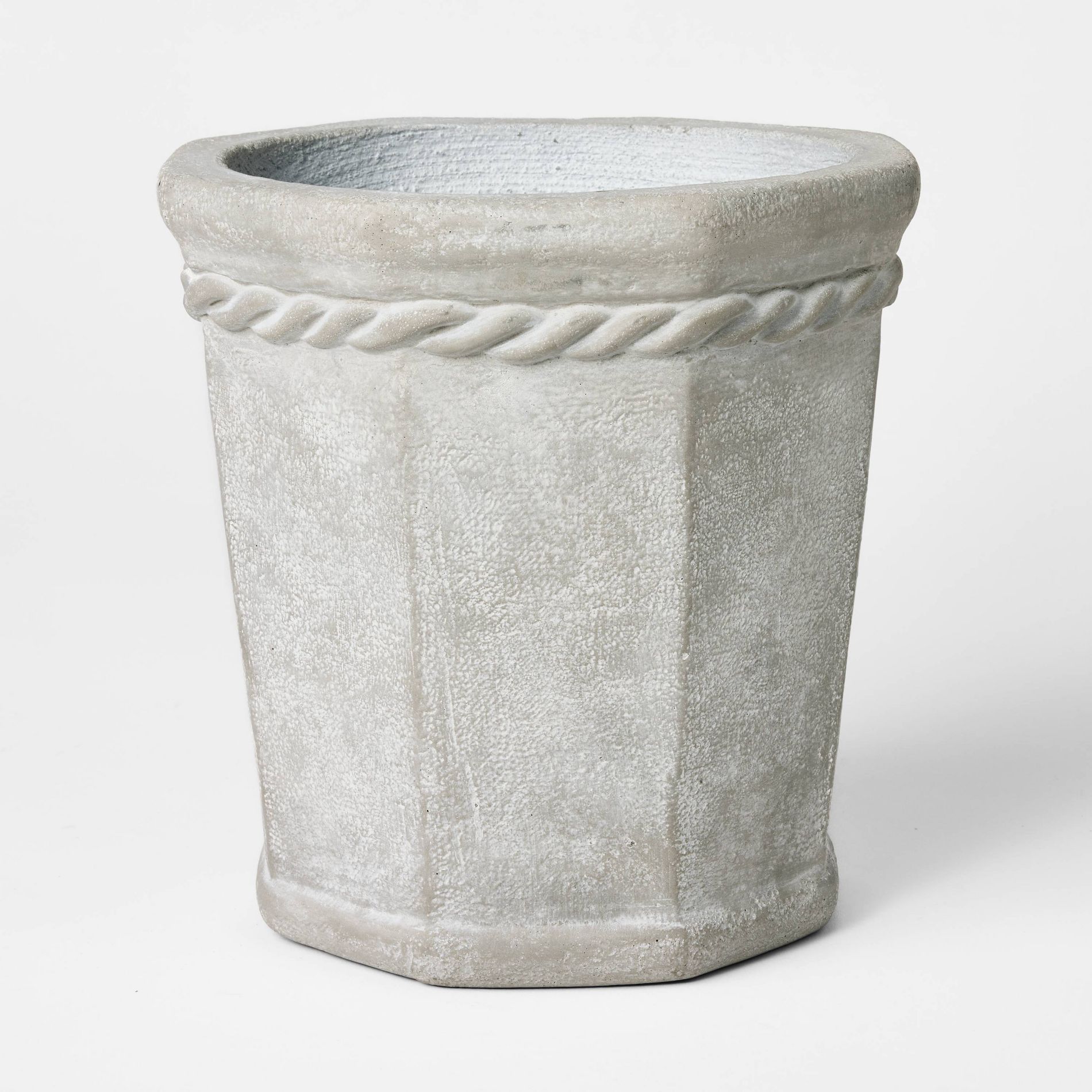 Octagon Concrete Planter Small Gray - Threshold™ designed with Studio McGee