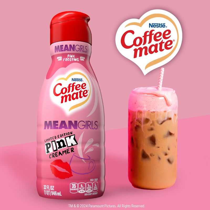 Coffee mate Mean Girls Pink Frosting Coffee Creamer - 32oz, 2 of 18