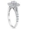 Pompeii3 1 1/4 Ct TW Lab Created Diamond Cushion Halo Engagement Ring in White Gold - 3 of 4