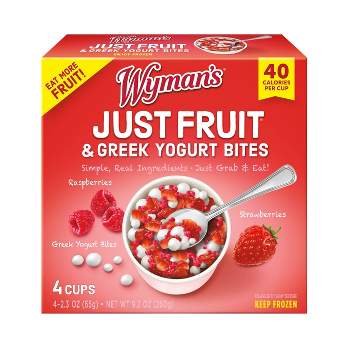 Wyman's Just Fruit Frozen Raspberries & Strawberries with Greek Yogurt Bites - 4ct/9.2oz