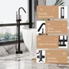 Freestanding Bathtub Faucet, Floor Mount Tub Filler with Hand Shower, 360° Swivel Spout, Single Handle Bathroom Tub Faucet for Cleaning, Bathing - 2 of 4