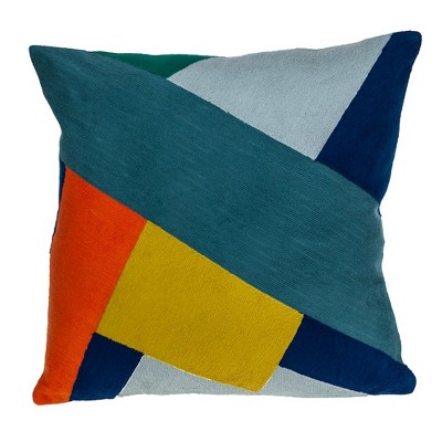 Parkland Collection,Fushix Contemporary Multicolor Pillow Cover With Poly Insert