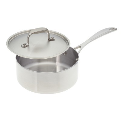 American Kitchen Cookware Premium Stainless Steel Covered 2 Quart Saucepan