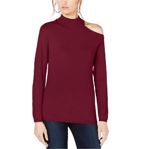 I.N.C International Concepts Womens One Shoulder Pullover Sweater, Red, Large - 1 of 1