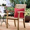 Outdoor Decor by Commonwealth Solid Olefin Textured Outdoor Pillow Cover 18" x 18" Red (Cover Only) - 2 of 4