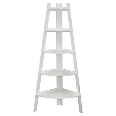 target white shelving unit