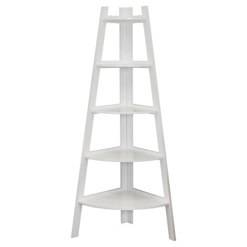 Corner step deals ladder shelf