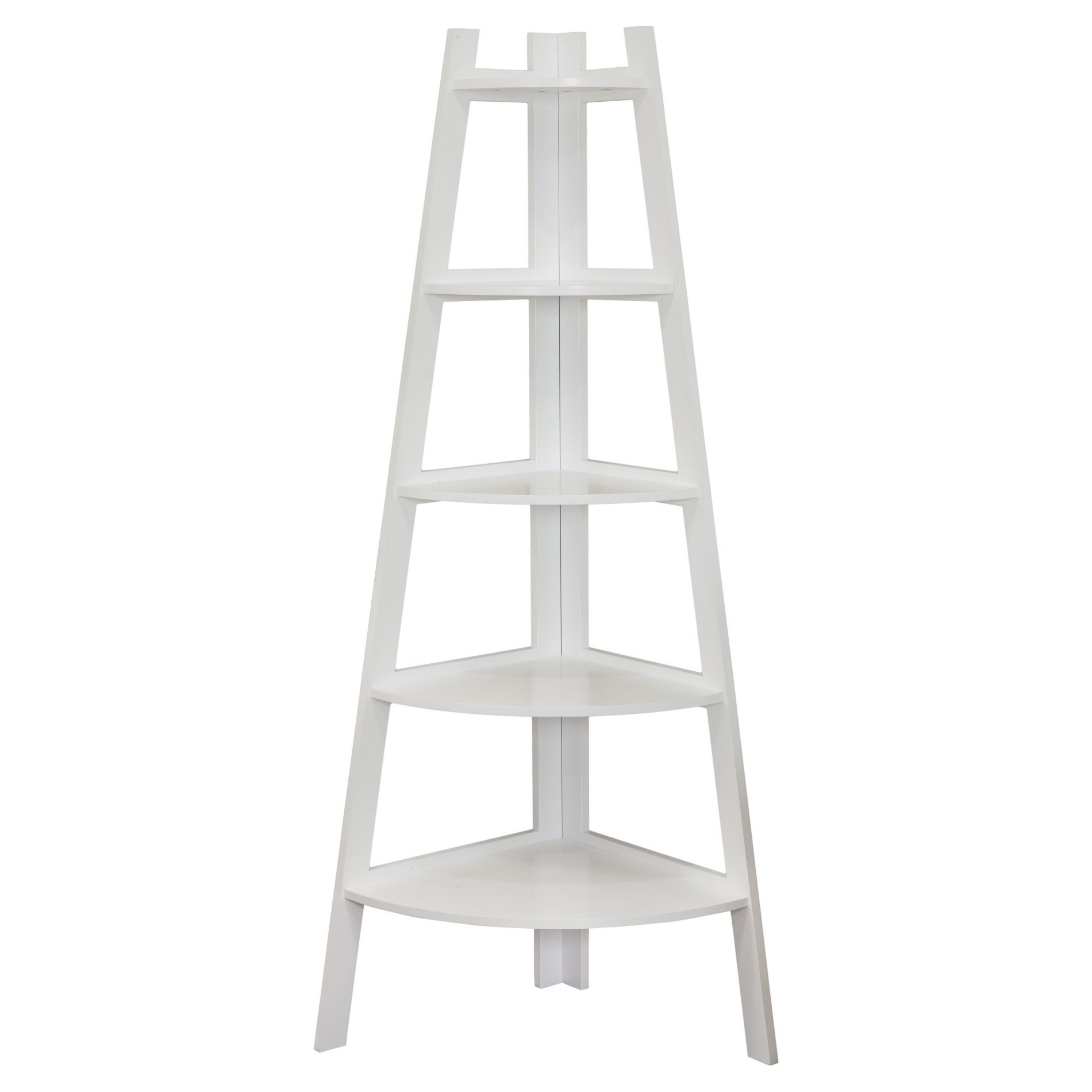 63" x 26.5" Five-Tier Pyramid Corner Ladder Shelf - Danya B.