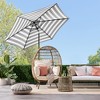 Best Choice Products 10ft Outdoor Steel Striped Market Patio Umbrella w/ Crank, Tilt Push Button, 6 Ribs - 2 of 4