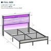 Besiost Platform Bed Frame with Charging Station, Bedframe with LED Light - 4 of 4
