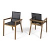 NicBex Mesh Patio Dining Chairs Set of 2,Outdoor Chairs with Acacia Wood Frame,Kitchen Chairs for Dining Room,Patio - 4 of 4