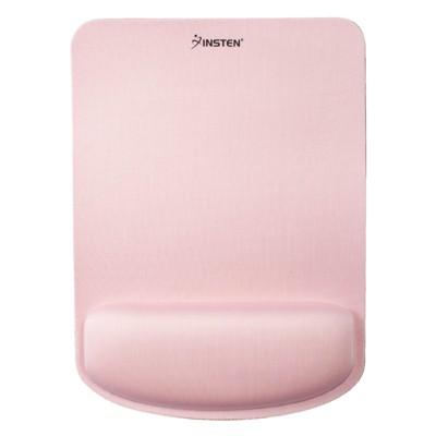 Pink Abstract Art Ergonomic Mouse Pad Wrist Support & Keyboard Set Memory Foam Non-Slip Rubber Base Cute Mouse Mat Coaster for Home,Computer,Office Easy Typing and Relieve Wrist Pain 