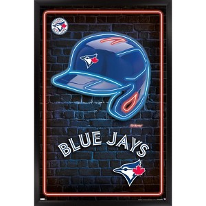 Trends International MLB Toronto Blue Jays - Neon Helmet 23 Framed Wall Poster Prints - 1 of 4