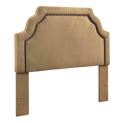 Loren Keystone Upholstered Full/Queen Headboard Camel - Crosley