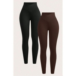 TIME HOLLOW High-Waisted Casual Sports Leggings - 1 of 3