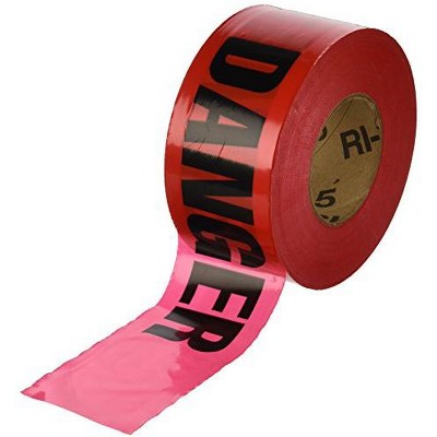 Bon Tool 84-246 Danger Tape - Red 1000 Foot X 3-inch