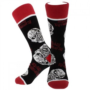 Mens Iron Maiden Eddie Skulls Crew Socks - 1 of 4