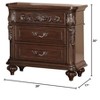 NicBex 17 inch Wide Nightstand with 3 Drawers,Modern Side Table with Metal Handles,Bedside Table for Bedroom,Living Room,Brown/Walnut - 3 of 4