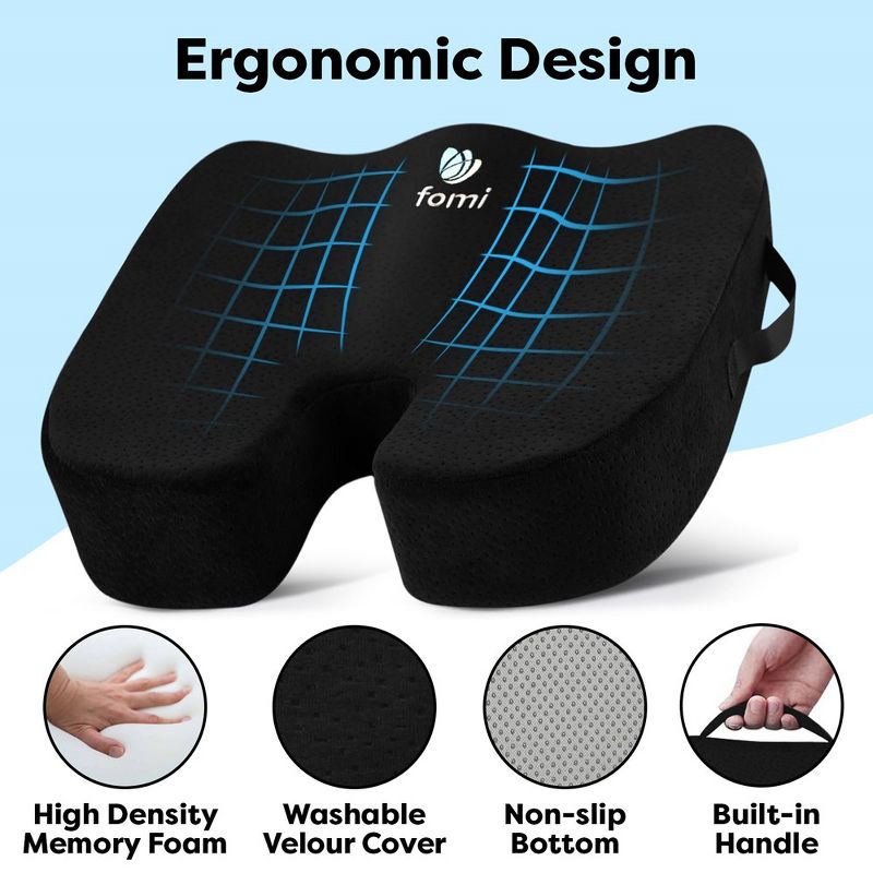 FOMI Coccyx Extra Thick Seat Cushion | 18" x 16" x 3.5", 5 of 7