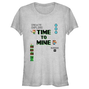 Juniors Womens Minecraft Small Steve and Alex T-Shirt - 1 of 4