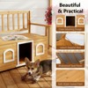 Karl Home | Wooden Outdoor Storage Bench with Built-in Dog House - 4 of 4