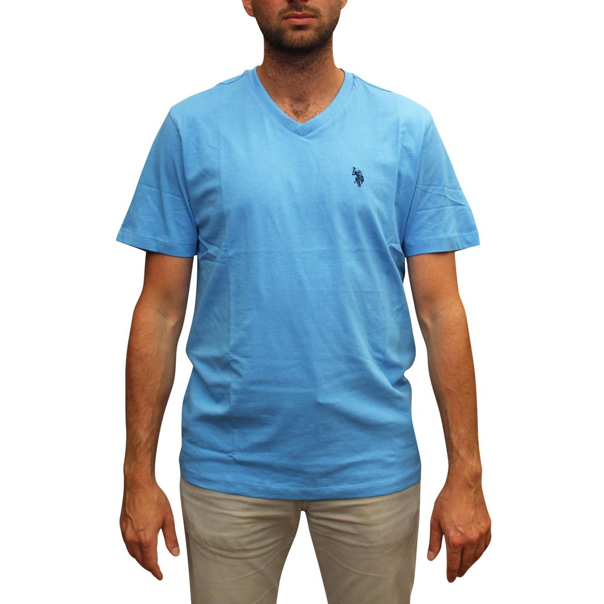 U.S. POLO ASSN. Men's Solid V-Neck T-Shirt | Short Sleeve Casual Cotton Tee