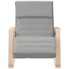 vidaXL Rocking Chair Light Gray Fabric - 3 of 4