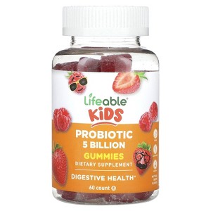 Lifeable Kids Probiotic Gummies, Natural Berry, 5 Billion, 60 Gummies - 1 of 2
