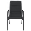 vidaXL Patio Chairs 2 pcs Steel and Textilene Black - 4 of 4