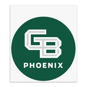University of Wisconsin  Green Bay Phoenix Logo Automotive Car Window Locker Circle Bumper Sticker - 1 of 4