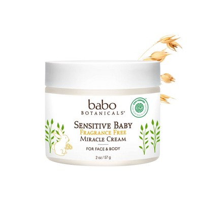 Babo Botanicals Sensitive Baby Miracle Cream Fragrance Free - 2 oz