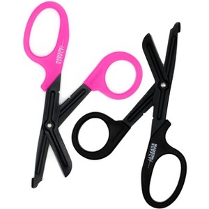 Madison Supply 11.73'' x 4.29'' x 0.51'' Stainless Steel Medical Scissors, EMT and Trauma Shears, Pink - 1 of 4