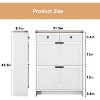 Acekool 4-Tier Shoe Storage Cabinet with 3 Flip Drawers & 2 Slide Drawers, Adjustable Shelves - 2 of 4