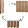 Sevobal Partitions and Room Dividers 8-Panel Wood Foldable Design Folding Privacy Screens for Office and Living, Brown, 141.73"*3.15"*70.87" - 4 of 4
