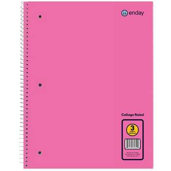 Enday 3-Subject Spiral Notebook Collage Ruled - 120 Sheets