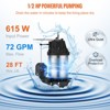 VEVOR Sump Pump, 1/2 HP 3960 GPH, Submersible Stainless Steel Water Pump, 1-1/2" NPT Discharge With 33 ft Cord, Automatic Float Switch - 4 of 4