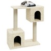 vidaXL Cat Tree Cream Engineered wood, plush, sisal Medium Cat Tree - 3 of 4