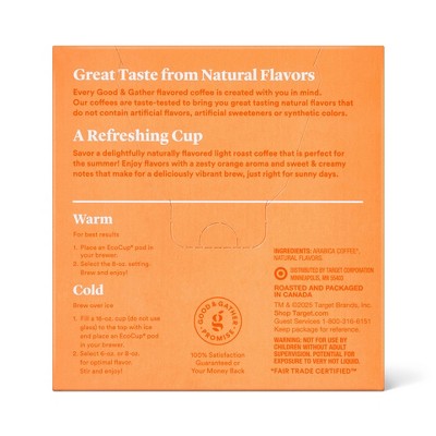 Orange Cream Flavored Light Roast Coffee Pods - 16ct - Good & Gather™