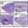 Home Weavers Bell Flower Collection 100% Cotton Tufted Bathroom Rug Set, Non-Slip Latex Bath Rug Set - 4 of 4