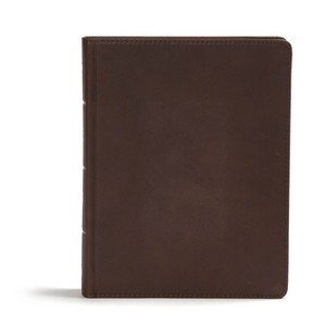 CSB Study Bible, Brown Genuine Leather - by  Csb Bibles by Holman (Leather Bound) - 1 of 1