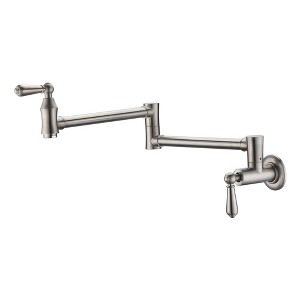Sumerain Pot Filler Faucet Wall Mount Brushed Nickel, Dual Swing Joints - 1 of 4