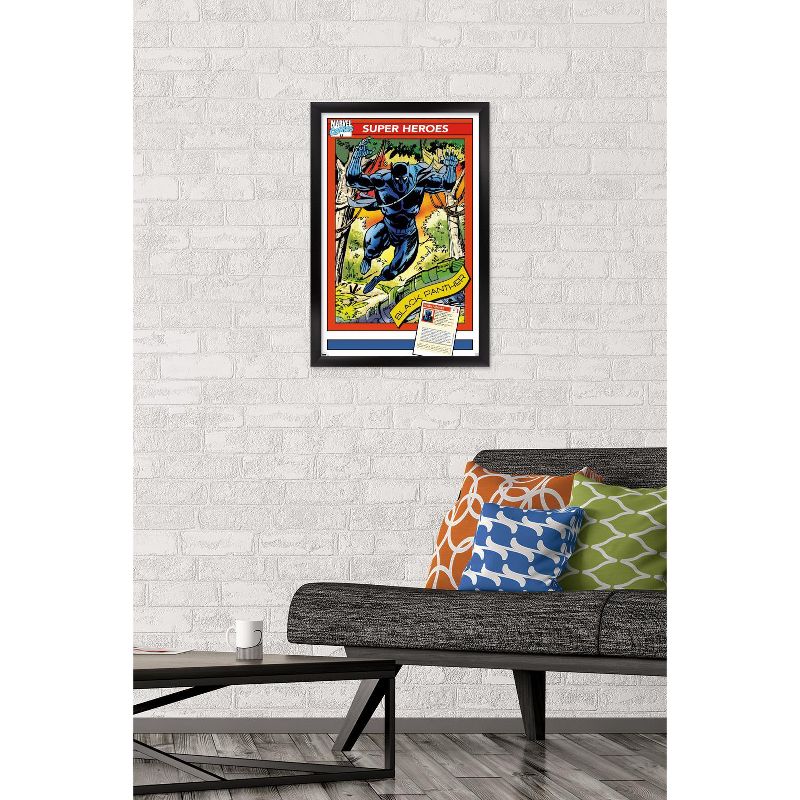 Trends International Marvel Trading Cards - Black Panther Framed Wall Poster Prints, 2 of 7