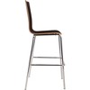 Set of 4 Bushwick Café Barstools Espresso: Chrome Steel Frame, 500 lbs Capacity - Hampden Furnishings - 4 of 4