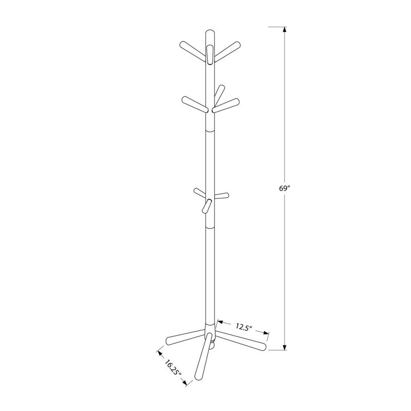 69" Contemporary Style Coat Rack - EveryRoom, 5 of 7